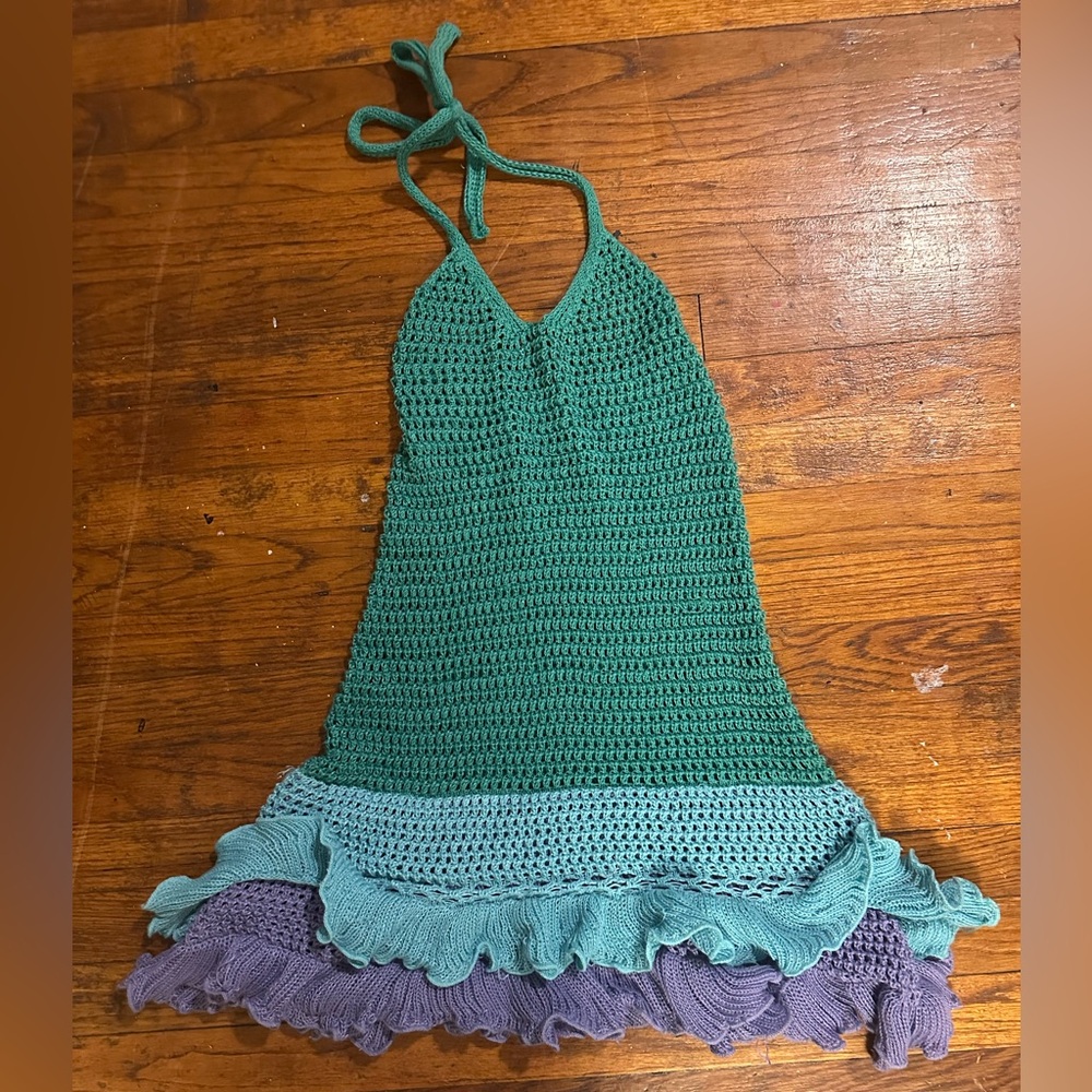 Crochet halter dress
